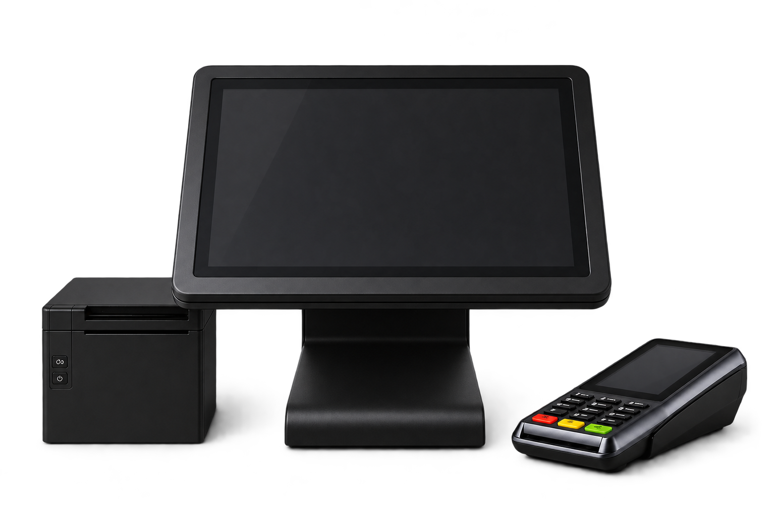 POS terminal, receipt printer, and card reader